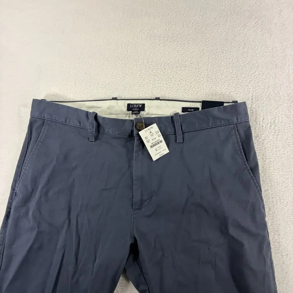 J Crew Men’s Flex Slim Fit Pants Navy 33x32